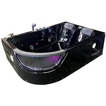WHIRLPOOL Chromotherapy Badewanne 180×120 cm – Full‑Düsen, LED, Wasserfall‑Design