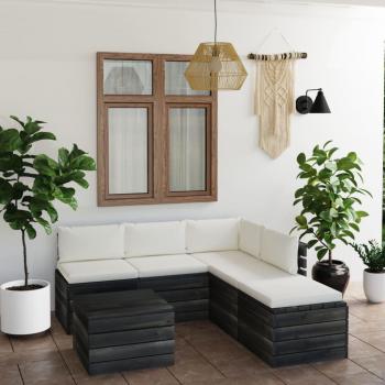 Sofás de Jardín en Palet con Cojines