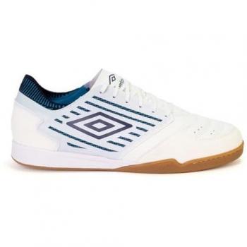 Umbro Chaleira II Pro Indoor Soccer Shoes – White, Peacoat, Capri Breeze (UK 3) Kid’s Edition