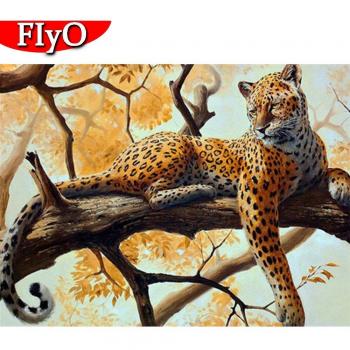 Tierisches Bastelset: Leoparden-Diamantmalerei