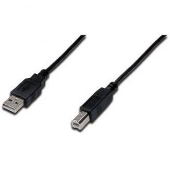 Digitus 500 cm USB 2.0 A-B kabel zwart