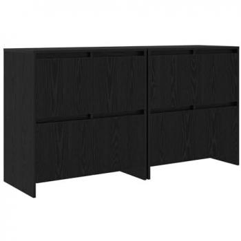Buffet en chêne noir – 70 x 41 x 75 cm, robuste bois d’ingénierie