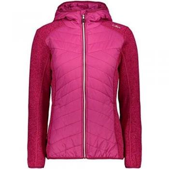 CMP Chaqueta Fleecejacke Hybrid Strick para mujer, color Geraneo, tamaño 46