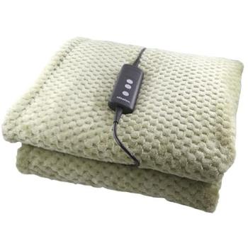 Sage Green Cozy Heat Waffle Throw