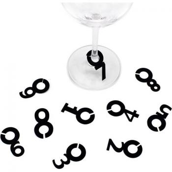 10-Piece Silicone Wine Glass Identifier Set