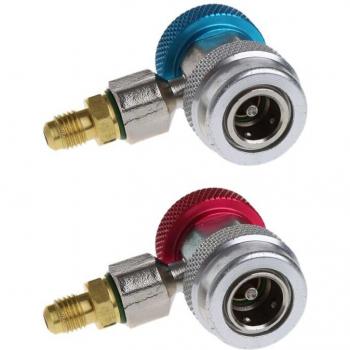 2Pcs A/C Refrigerant Quick Coupler Adapters
