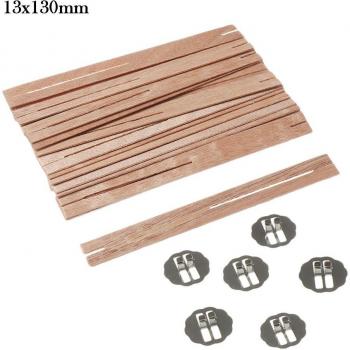 10Pcs Cross-Section Wooden Candle Wicks for Soy and Paraffin Candles