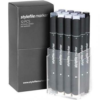 Stylefile Marker Classic 12pcs Bright Colors