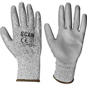 Scan Grey PU Coated Cut 3 Gloves