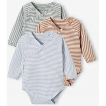 Lot 3 Bodies Manches Longues “Ciel Doux” en Coton Bio