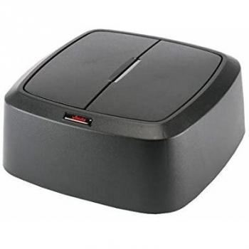 Pattumiera Vileda Iris Quadrato Sportelli Nero