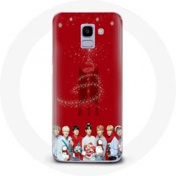 Samsung Galaxy J6 2018 BTS Bangtan Boys Coque Rode Achtergrond Kerstcadeau 2023