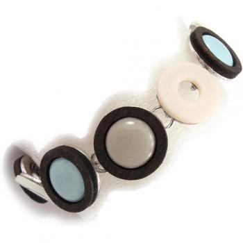 Brazalete Exclusivo Bora Bora Mezcla Beige-Azul