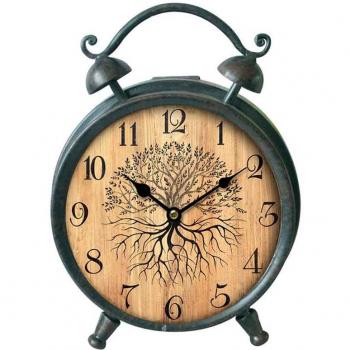 Reloj de Sobremesa “Vida del Bosque” en Acabado Marrón