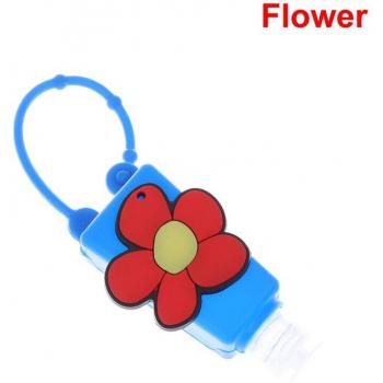 Bouteille à gel mains miniature « Silicone‑Poche »