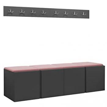 Mueble Recibidor Hartford 276 – Tapiz Grafito, Montaje Mural
