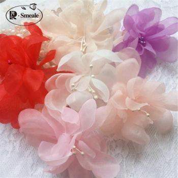 Eleganter Organza Blumenkranz für Brautmode