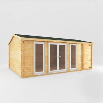 6.1m x 4m Timber Home Office Studio with Side Shed