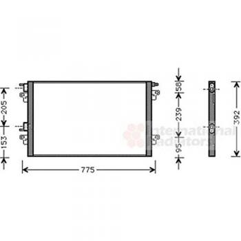 Condenseur Clim VAN WEZEL pour Renault Laguna II