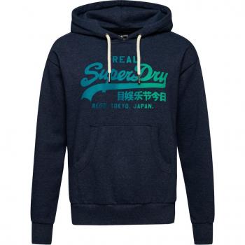 Superdry Felpa da Donna con Cappuccio Tono Su Tono Indigio Marl M