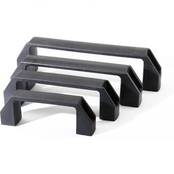 Poignée de porte nylon T fente noire pour aluminium 90mm-180mm (profilés 3030/4040/4545)
