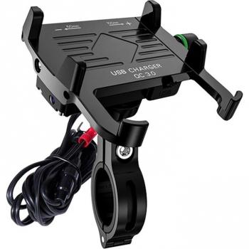 Motorcycle Phone Cradle with Power Charging
