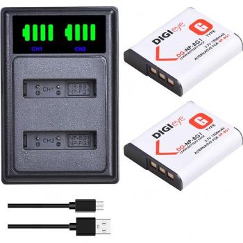NP BG1 Battery + LED Charger for Sony DSC Models