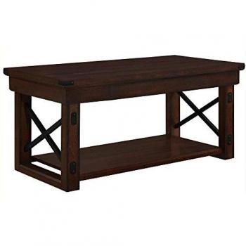 Espresso Mahogany Wildwood Coffee Table with Veneer