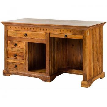 Étagère de bureau en acacia laqué (miel) à design colonial – OXFORD 0511