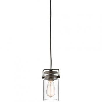 Netlighting Brinley 1 Light Ceiling Mini Pendant Olde Bronze, E27