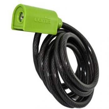 Candado antirrobo espiral LUMA 7318 6mm 150cm Verde