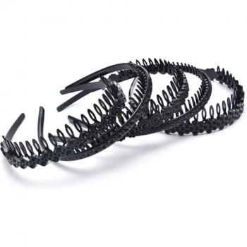 Stretchy Black Hair Hoop with Grip