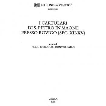 I cartulari di S. Pietro in Maone presso Rovigo