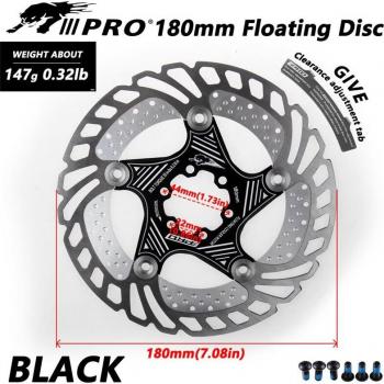 IIIPRO rotor de freno de disco refrigerante para bicicleta de montaña, acero inoxidable 7075 AL, tamaños 140/160/180/203mm, disco de seis clavos