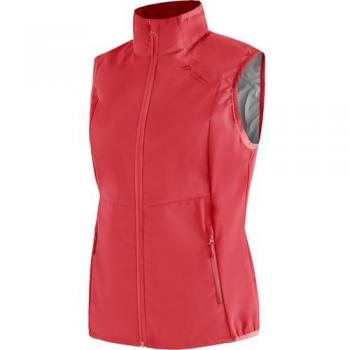 Softshellweste MAIER SPORTS Brims Vest W Gr. 42, rot (hellrot), Damen, 100% Polyester (recycelt), Westen, atmungsaktive Damen Weste, wasserabweisende Outdoorweste