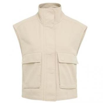 S.Oliver RED LABEL Weste aus Twill in Beige, Größe 38