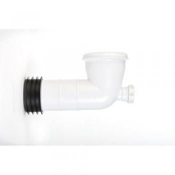WC Pan Connector with Inspection Hole & 90 Degree Bend
