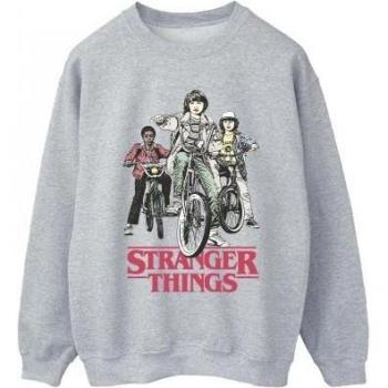Stranger Things Retro Bikers Long‑Sleeve Hoodie – Men’s White, L