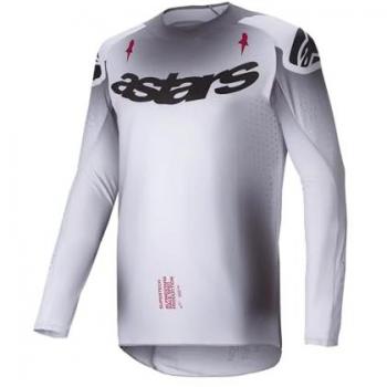Alpinestars Maglia Cross Supertech Maker Argento-Nero