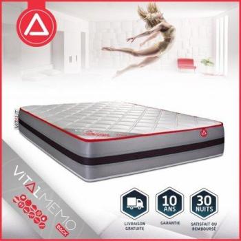 Matelas anatomique VITALMEMO Back avec technologie de pointe, format 140 x 190 cm