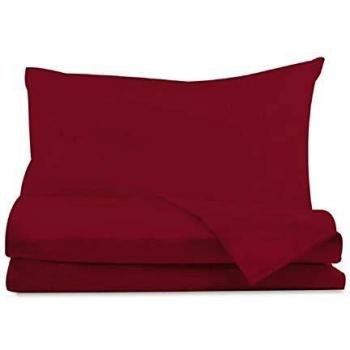Completo Letto Singolo Cotone Burgundy 115