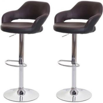 MCW Barstuhl F16 – 2‑Stück-Set, höhenverstellbar, um 360° drehbar, mit Fußablage