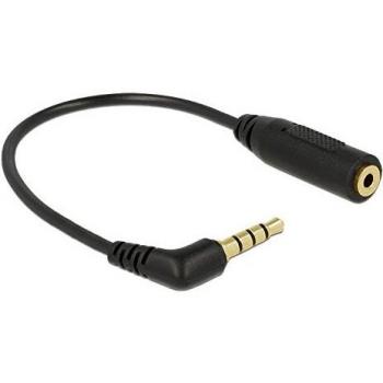 Delock 65673 Audiokabel 3,5 mm 4 Pin auf 2,5 mm 3 Pin gewinkelt, 0,17 m