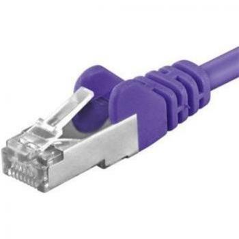 Patch kabel Premiumcord CAT6a S‑FTP 1,5 m fialov\u00e9 barvy