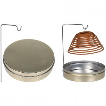 BOX IN LATTA CON SPIRALE INSETTICIDA box + 3 spirali incenso/citronella