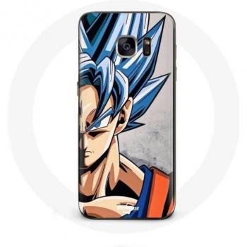 Goku Blue Hair Samsung Galaxy S7 Edge Anime Case