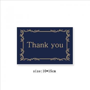 Half Fold Blue Thank You Cards with White Envelopes
