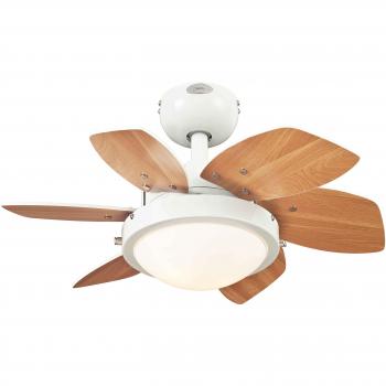 Quince Ventilatore 60 cm – Lampeggio Bianco e Vetro Opale