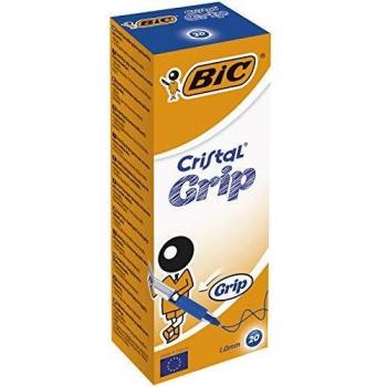 BIC Cristal Grip Medium Point Blue Ballpoint Pen
