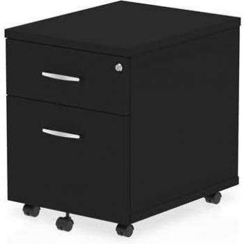 Impulse 2 Drawer Mobile Pedestal Black